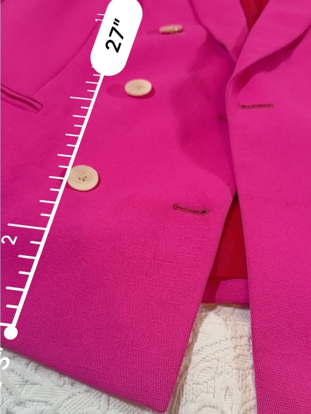 J. Crew Fuchsia Double-Breasted Blazer - Picture 6 of 8